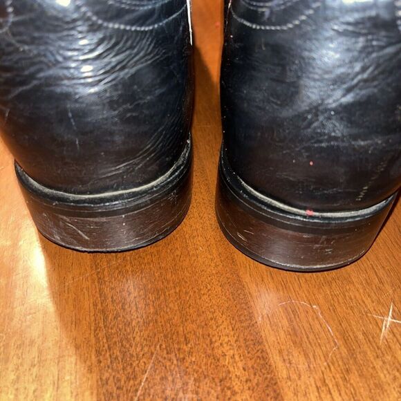 Rocky cowboy western boots Boots Size 9.5 M Black Pull On - Picture 4 of 7